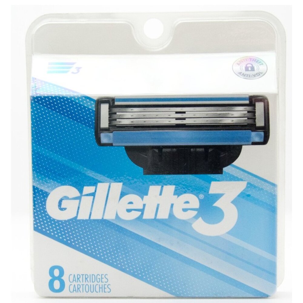Gillette "Gillette3" Razor Blade Refill, 8 Count